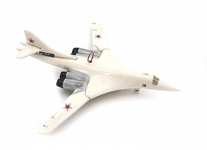 Елочная игрушка "Самолет Белый лебедь"
